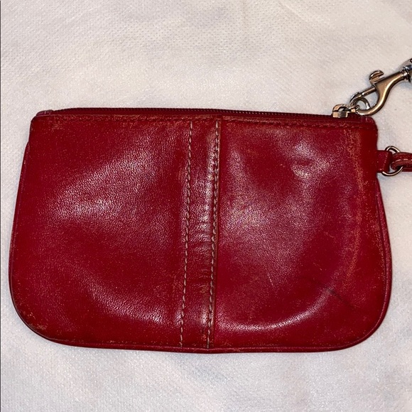 Red Gap Wristlet Zipper Wallet (VINTAGE) - Picture 3 of 8